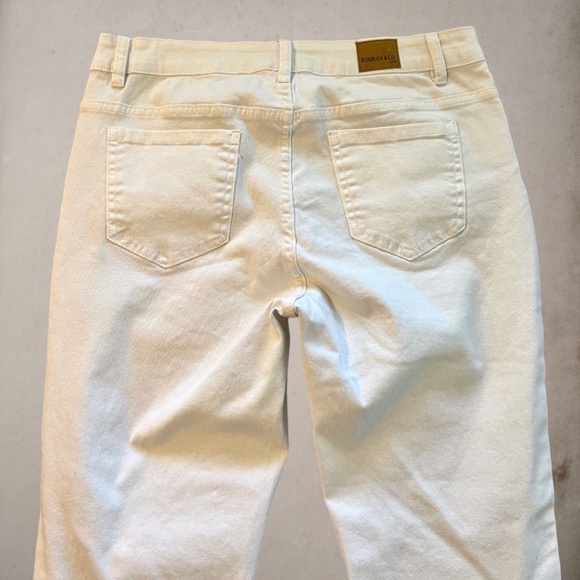 NWOT ROEBUCK & Co. Vintage Distressed Raw Hem Skinny Jeans White/12R - Picture 11 of 14